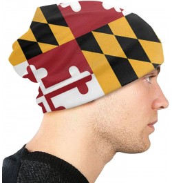 Beanies Winter Hats Warm Knitted Cap for Men & Women Maryland State Flag Lined Thick Skully Stocking Ski Hat Slouchy, Soft He...