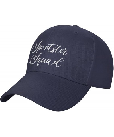 Sportster Squad Men's Baseball Hat Classic Dad Hat Adjustable Navy Blue $10.04 Baseball Caps