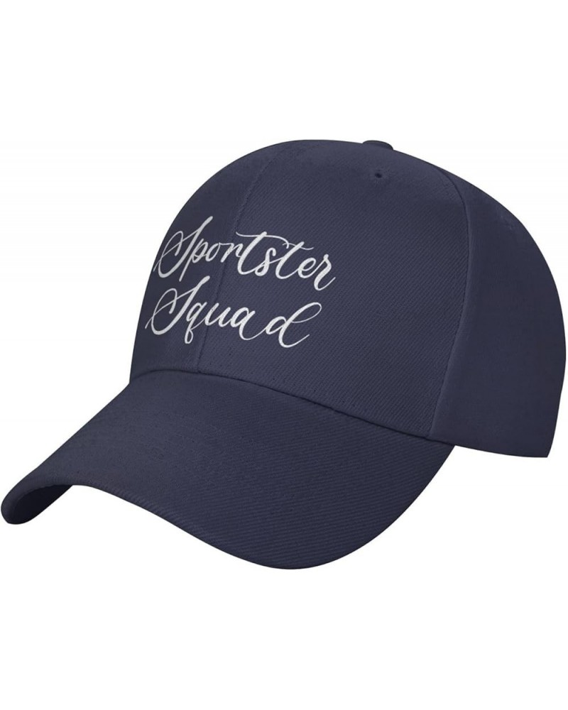 Sportster Squad Men's Baseball Hat Classic Dad Hat Adjustable Navy Blue $10.04 Baseball Caps