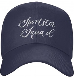 Sportster Squad Men's Baseball Hat Classic Dad Hat Adjustable Navy Blue $10.04 Baseball Caps