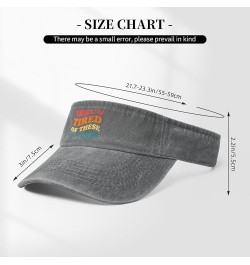 Thicc and Tired of These Bitches Sports Sun Visor Hat for Men,Empty Top Sun Hats for Baseball Running,Black Gray $10.66 Visors