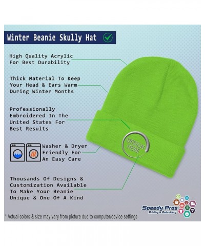 Custom Beanies for Men Pigeon A Embroidery Wild Animals Dove Winter Hats for Women Acrylic Skull Cap 1 Size Lime Personalized...