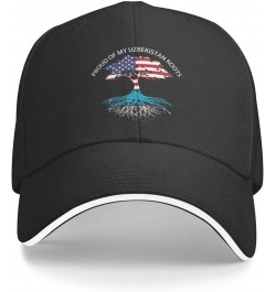 Proud of My Uzbekistan Roots Unisex Baseball Caps Adjustable Breathable Dad Hats for Outdoor Activities Black $13.49 Baseball...