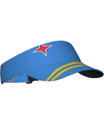 Cute Aruba Flag Sport Sun Visor Hats Adjustable Ball Caps Empty Top Arubian Baseball Sun Cap for Men Women Aruba Flag_e003 $1...