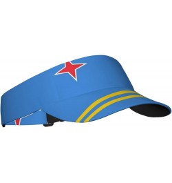 Cute Aruba Flag Sport Sun Visor Hats Adjustable Ball Caps Empty Top Arubian Baseball Sun Cap for Men Women Aruba Flag_e003 $1...