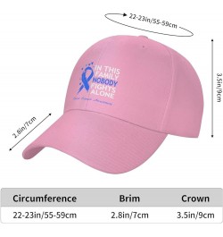 in This Family Nobody Fights Alone Colon Cancer Awareness Plain Baseball Caps Adjustable Dad Hats for Men Women Pink $11.03 B...