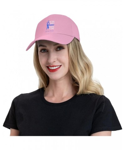 in This Family Nobody Fights Alone Colon Cancer Awareness Plain Baseball Caps Adjustable Dad Hats for Men Women Pink $11.03 B...