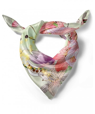 Romantic Hairscarf, Abstract Flowers Buds, Head Wrap Pale Pink Purple $13.33 Scarves