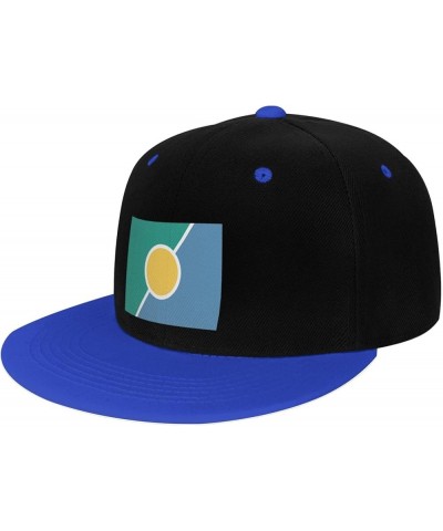 Flag of Hilltop, Denver Snapback Hat for Men Women Baseball Cap Trucker Flat Bill Hats Dad Caps Blue $12.85 Baseball Caps