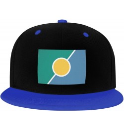 Flag of Hilltop, Denver Snapback Hat for Men Women Baseball Cap Trucker Flat Bill Hats Dad Caps Blue $12.85 Baseball Caps