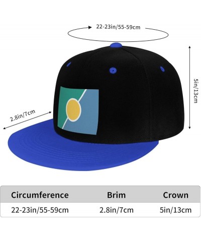 Flag of Hilltop, Denver Snapback Hat for Men Women Baseball Cap Trucker Flat Bill Hats Dad Caps Blue $12.85 Baseball Caps