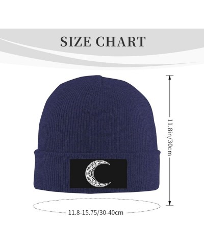 Funny Fashion Beanie Hat Gothic Occult Satan Slouchy Knit Skull Cap Warm Winter Navy Blue $10.79 Skullies & Beanies