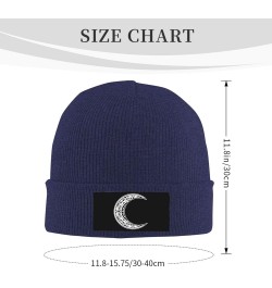 Funny Fashion Beanie Hat Gothic Occult Satan Slouchy Knit Skull Cap Warm Winter Navy Blue $10.79 Skullies & Beanies