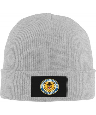 Western New England University Logo Classic Warm Winter Knit Cap Fleece Lined Beanie Hat Gray $13.51 Skullies & Beanies