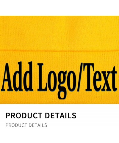 Custom Beanies Cap Design Your Own with Photo Text for Men Women Black Yellow $12.52 Skullies & Beanies