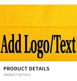 Custom Beanies Cap Design Your Own with Photo Text for Men Women Black Yellow $12.52 Skullies & Beanies