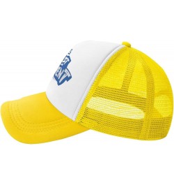 Hampton University Logo Trucker Hats for Both Men and Women - Mesh Baseball Snapback Hats Yellow $9.05 Baseball Caps