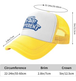 Hampton University Logo Trucker Hats for Both Men and Women - Mesh Baseball Snapback Hats Yellow $9.05 Baseball Caps