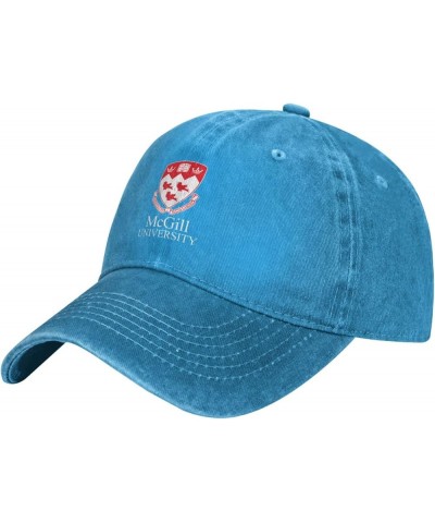 McGill University Hat Adjustable Baseball Cap Cotton Cowboy Hat, Fashionable for Man Woman Blue $10.99 Baseball Caps