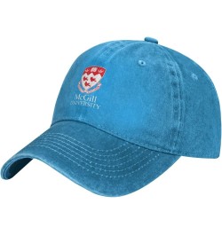 McGill University Hat Adjustable Baseball Cap Cotton Cowboy Hat, Fashionable for Man Woman Blue $10.99 Baseball Caps