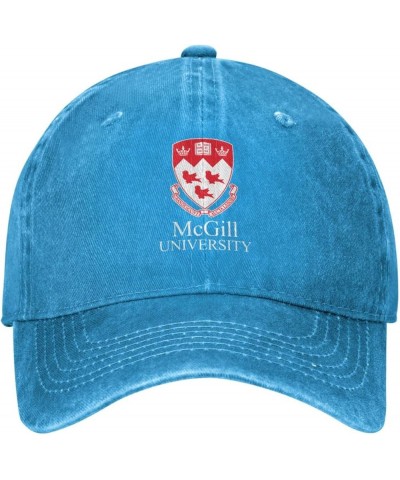 McGill University Hat Adjustable Baseball Cap Cotton Cowboy Hat, Fashionable for Man Woman Blue $10.99 Baseball Caps