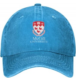 McGill University Hat Adjustable Baseball Cap Cotton Cowboy Hat, Fashionable for Man Woman Blue $10.99 Baseball Caps