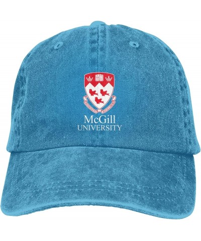 McGill University Hat Adjustable Baseball Cap Cotton Cowboy Hat, Fashionable for Man Woman Blue $10.99 Baseball Caps