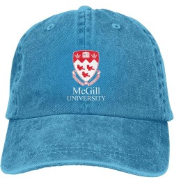 McGill University Hat Adjustable Baseball Cap Cotton Cowboy Hat, Fashionable for Man Woman Blue $10.99 Baseball Caps