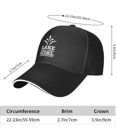 Lake Girl Funny Hat Velcro Adjustable Trucker Baseball Cap Men Women Gift Black $11.54 Baseball Caps