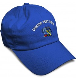 Soft Baseball Cap Registered Nurse Rn Health Embroidery Vocation Cotton Embroidered Dad Hats for Men & Women Royal Blue Perso...