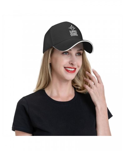 Lake Girl Funny Hat Velcro Adjustable Trucker Baseball Cap Men Women Gift Black $11.54 Baseball Caps