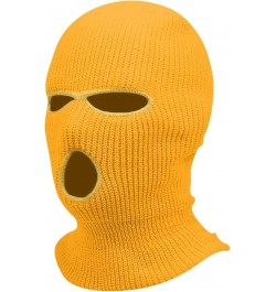 3 Hole Ski Mask Balaclava Knitted Balaclava Beanie Hat Ski Mask Balaclava Windproof Womens Balaclava Ski N278_gold $6.71 Bala...