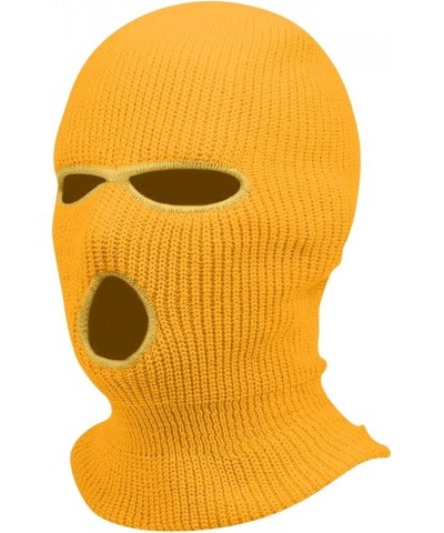 3 Hole Ski Mask Balaclava Knitted Balaclava Beanie Hat Ski Mask Balaclava Windproof Womens Balaclava Ski N278_gold $6.71 Bala...