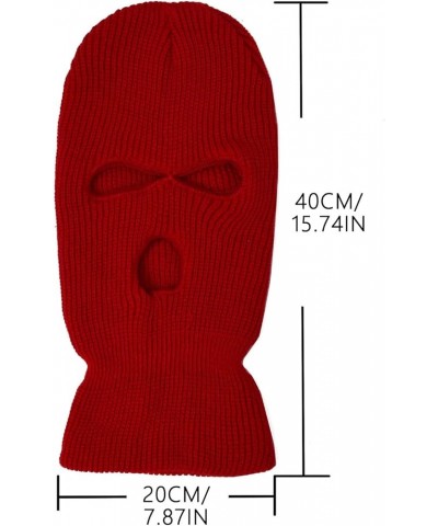 3 Hole Ski Mask Balaclava Knitted Balaclava Beanie Hat Ski Mask Balaclava Windproof Womens Balaclava Ski N278_gold $6.71 Bala...