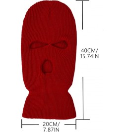 3 Hole Ski Mask Balaclava Knitted Balaclava Beanie Hat Ski Mask Balaclava Windproof Womens Balaclava Ski N278_gold $6.71 Bala...