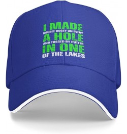 I Made A Hole in One Golf Lover Baseball Cap Men Women Trucker Hat Gift Blue $9.23 Baseball Caps