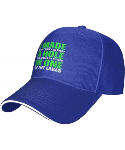 I Made A Hole in One Golf Lover Baseball Cap Men Women Trucker Hat Gift Blue $9.23 Baseball Caps