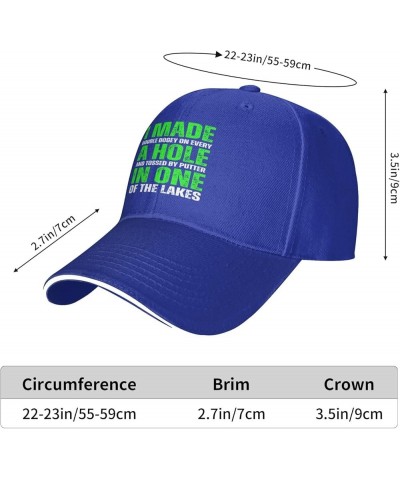 I Made A Hole in One Golf Lover Baseball Cap Men Women Trucker Hat Gift Blue $9.23 Baseball Caps