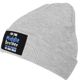 I'm The Middle Brother I'm The Reason we Have Rules Winter Beanie Hats for Men Women,Warm Knitted Cuffed Skull Cap Gray $9.76...