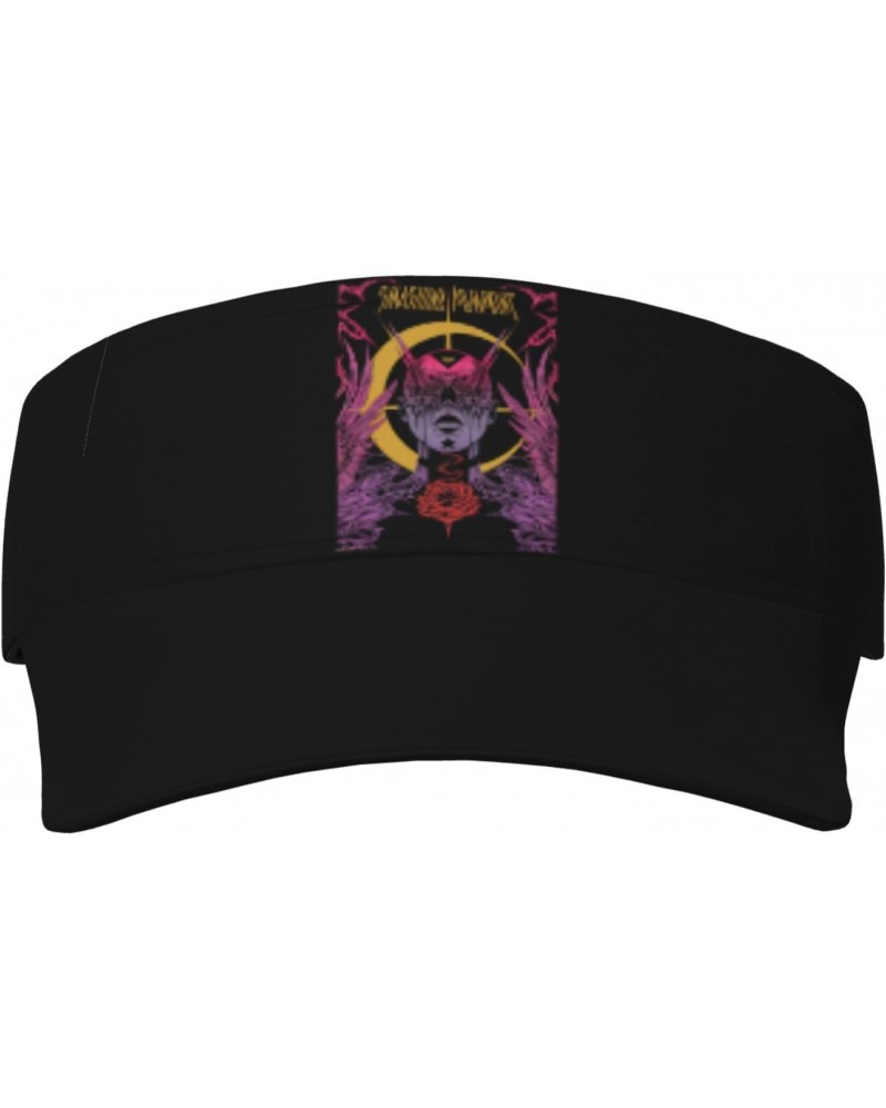 The Smashing Musics Pumpkins Adult Sports Sun Protection Hollow Top Hat Unisex Hat Outdoor Hat Style Black $10.99 Sun Hats