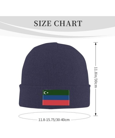 Flag of Gorani Beanie Hat for Men Women Soft Cozy Skull Cap Winter Warm Knit Hats Navy Blue $10.92 Skullies & Beanies