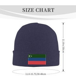 Flag of Gorani Beanie Hat for Men Women Soft Cozy Skull Cap Winter Warm Knit Hats Navy Blue $10.92 Skullies & Beanies