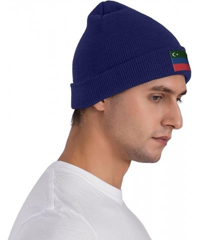 Flag of Gorani Beanie Hat for Men Women Soft Cozy Skull Cap Winter Warm Knit Hats Navy Blue $10.92 Skullies & Beanies