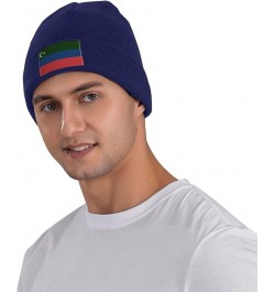 Flag of Gorani Beanie Hat for Men Women Soft Cozy Skull Cap Winter Warm Knit Hats Navy Blue $10.92 Skullies & Beanies