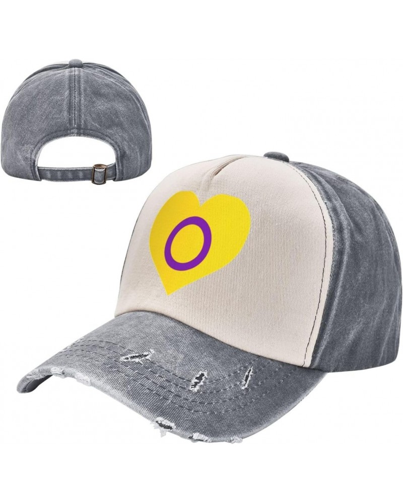 Intersex Pride Flag Love LGBTQ Baseball Cap Adult Adjustable Casual Duck Tongue Hat Golf Caps Trucker Hats Gray $12.88 Baseba...