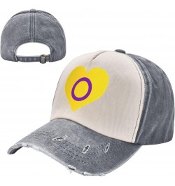 Intersex Pride Flag Love LGBTQ Baseball Cap Adult Adjustable Casual Duck Tongue Hat Golf Caps Trucker Hats Gray $12.88 Baseba...