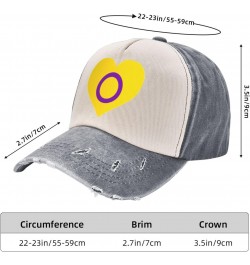 Intersex Pride Flag Love LGBTQ Baseball Cap Adult Adjustable Casual Duck Tongue Hat Golf Caps Trucker Hats Gray $12.88 Baseba...