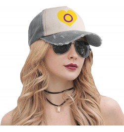 Intersex Pride Flag Love LGBTQ Baseball Cap Adult Adjustable Casual Duck Tongue Hat Golf Caps Trucker Hats Gray $12.88 Baseba...