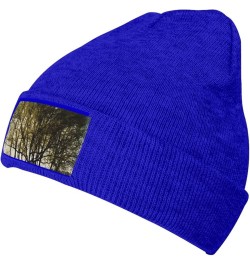 Knitted Hat Beautiful Tree Print Beanie for Women Soft Warm Beanie Cap Casual Knit Hat Men Winter Beanies Blue $11.94 Skullie...