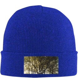 Knitted Hat Beautiful Tree Print Beanie for Women Soft Warm Beanie Cap Casual Knit Hat Men Winter Beanies Blue $11.94 Skullie...